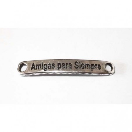 Entrepieza Zamak Ba O De Plata Amigas Para Siempre X Mm