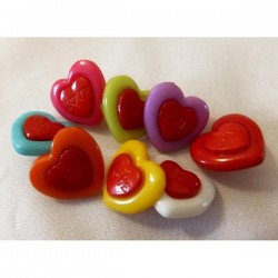 Botón corazón colores mix...