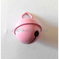 Cascabel 15 mm esmaltado rosa