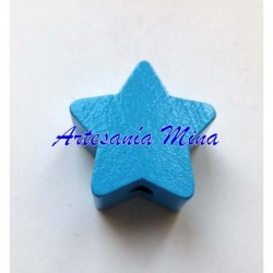 Estrella de madera azul...